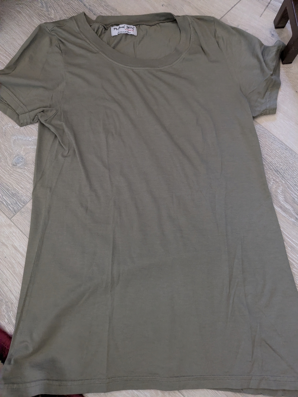 Michael Stars Olive Green Short Sleeve Crew Neck Tee